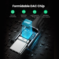UGRREN rodzaj USB C do 3.5mm kobiece słuchawki Adapter gniazda Jack USB C do Aux przewód Audio DAC Chip dla pikseli 4 3 2 XL iPad Pro AUX 4